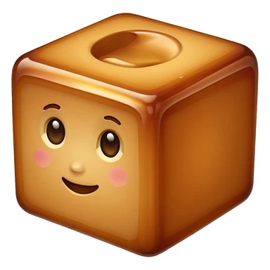 caramel cube sticker