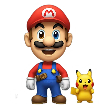 Mario als pokemon sticker