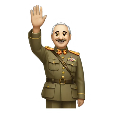 Francisco Franco waving sticker