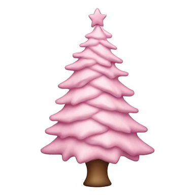 pastel pink christmas tree sticker