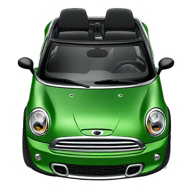 Green Mini Cooper s convertible  sticker