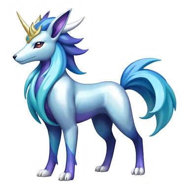 Shiny Colorful Cobalion-Suicune-fakemon (full body) sticker