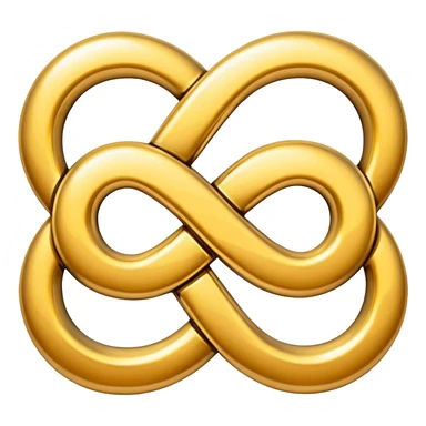 One infinity BOLD symbol made of gold sticker