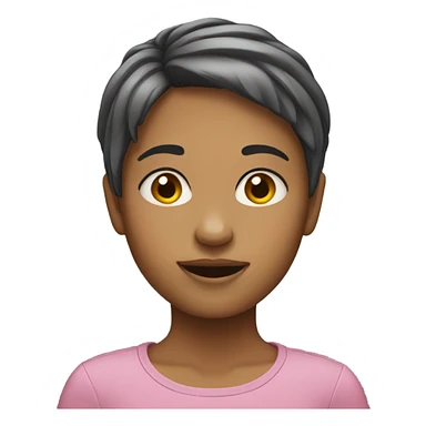 girl with short hair indoors sticker