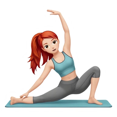 Pilates + red hair + white girl sticker