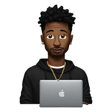 21 savage using a computer  sticker