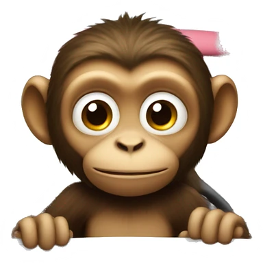 A monkey in a car sticker
