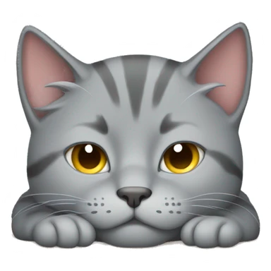 Gray Cat that’s sleeping  sticker