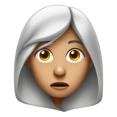 scared woman sticker