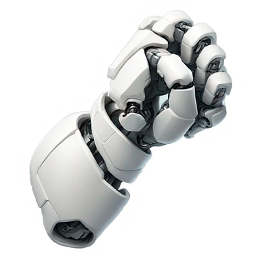 White mechanical cyborg arm and bicep sticker