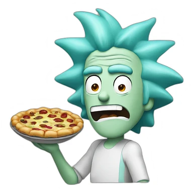 Hungry-rick-sanchez sticker