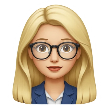 mulher loira cabelo longos com oculos sticker