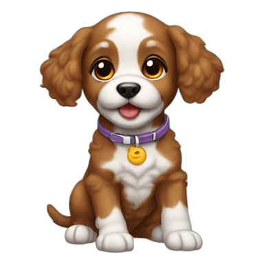 pudle puppy red happy sticker
