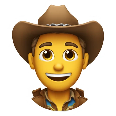 cowboy winking sticker