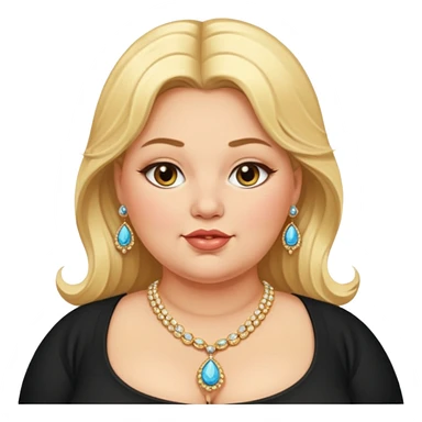 very fat beautiful rich blonde woman sticker