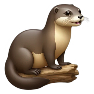 Loutre sur cheval  sticker