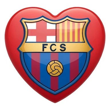 Barcelona Logo in heart ❤️ sticker