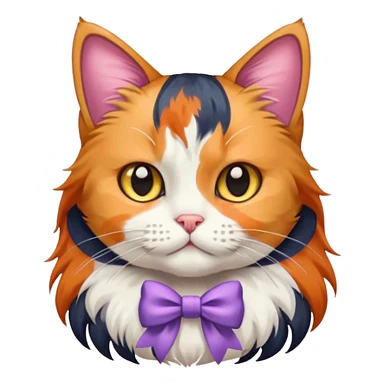 GATITA ENAMORADA CON UN MOÑO sticker