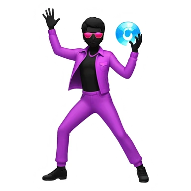 Disco dancing silhouette  sticker