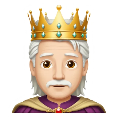 king with white haired sticker