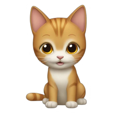 Chat sur un chie sticker