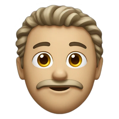 Homme avec ventouse sur la tête sticker