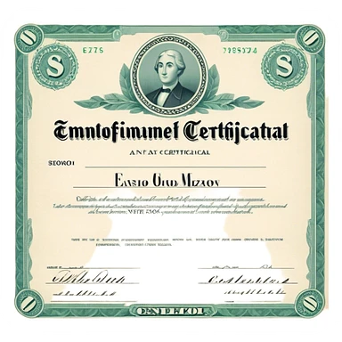 old stock certificate sticker