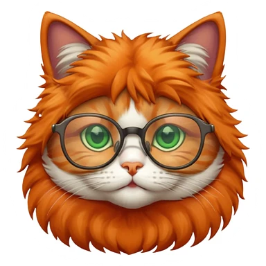 cat with glasses sticker