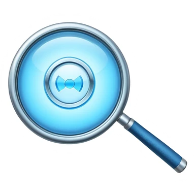 magnifying glass on a digital interface sticker