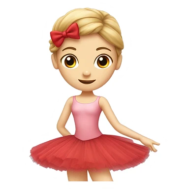 Red ballerine a sticker