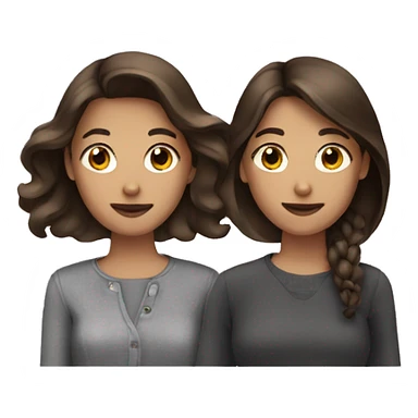 three brunette friends sticker