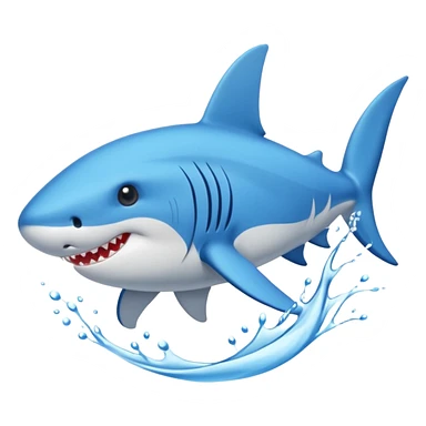 Un tiburón con tenis azules  sticker