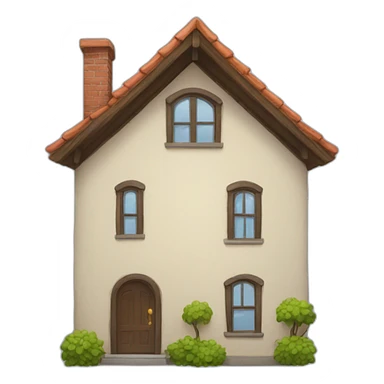 house with opened mouth sticker