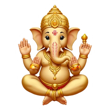 a ganesh sticker classic out lines and peancle art sticker