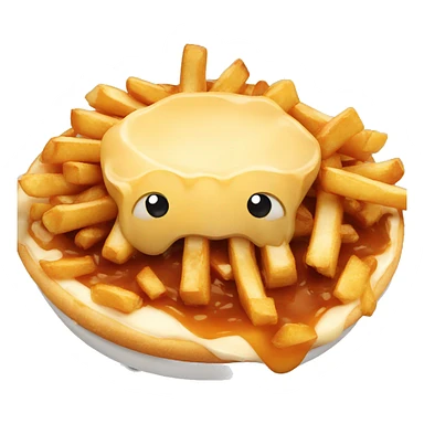 Poutine eating sticker