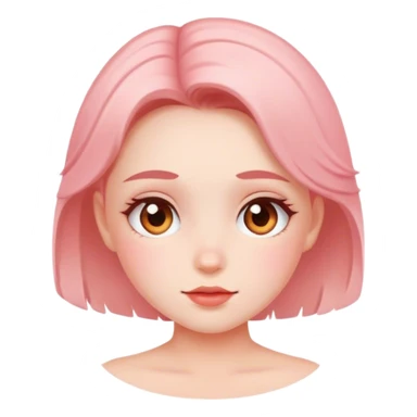 blushing girl sticker