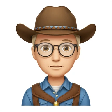 Cowboy nerd  sticker