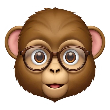 monkey with glasses sticker