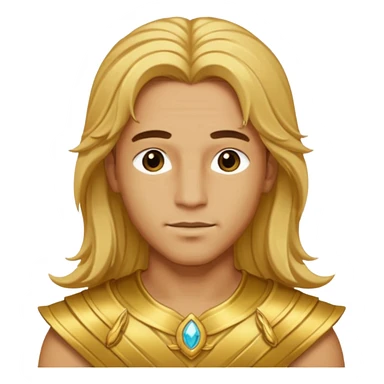 Adonis, Desire God from Rome Mythology with long golden blonde hair, gold outfit sticker
