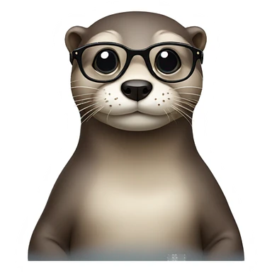 Otter with glasses sticker