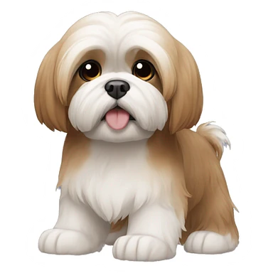 Lhassa apso marron patte blanche  sticker