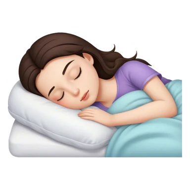 Brunette girl sleepin sticker