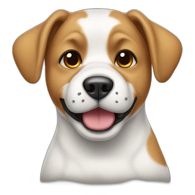 dog with a tshirt sticker