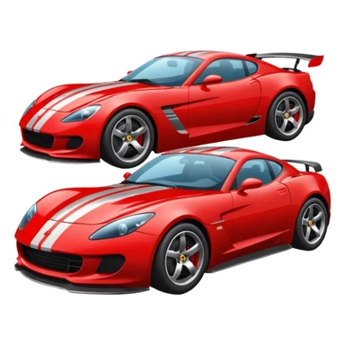 Draw a sleek sports car with shiny metallic paint & racing stripes. sticker