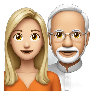 narendra modi and Giorgia Meloni sticker
