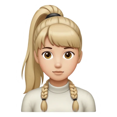 Bang ponytail  sticker