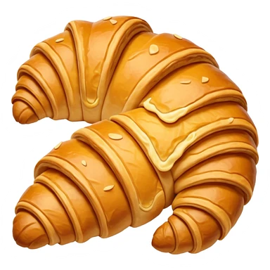 croissant font U sticker
