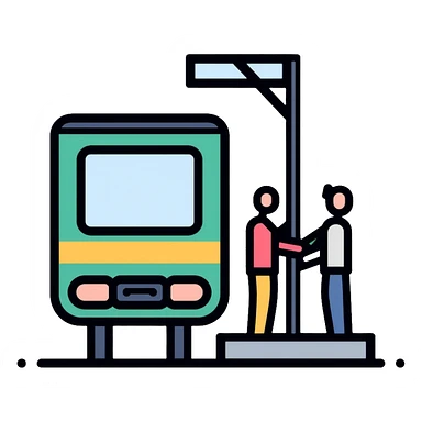 train station sticker