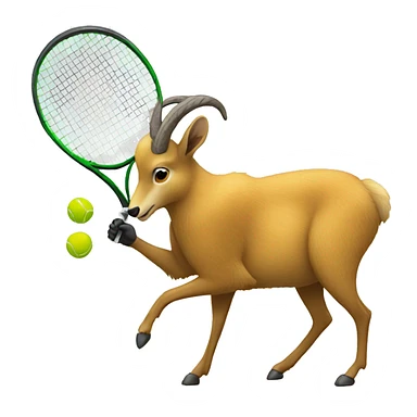 Chamois playing tennis sticker