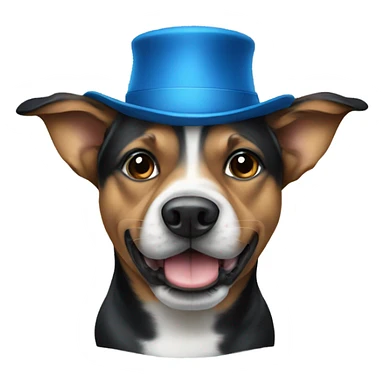 dog with blue hat sticker